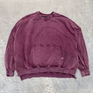 POPFLEX Women's Maroon Red Cropped Sweatshirt
